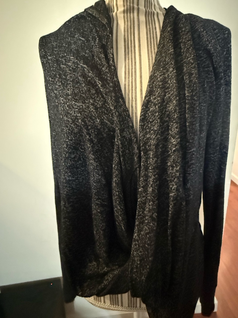 Grace and Lace Cloud Draped Open-Front Women's Sweater  Hood